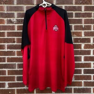 Profile Varsity The Ohio State Buckeyes 1/4 Zip Pullover Red Black Men’s Sz 2XLT